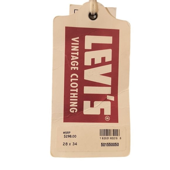 LVC Levis‎ 1955 501XX jeans Selvedge denim Men's Size 28x34  Rare New With Tags - Picture 5 of 11